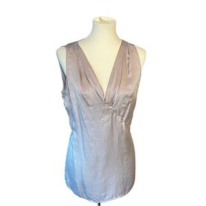 Elegant Silver Sleeveless Top
